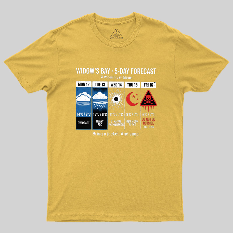 Spooky 5 Day Weather Forecast Geek T-Shirt