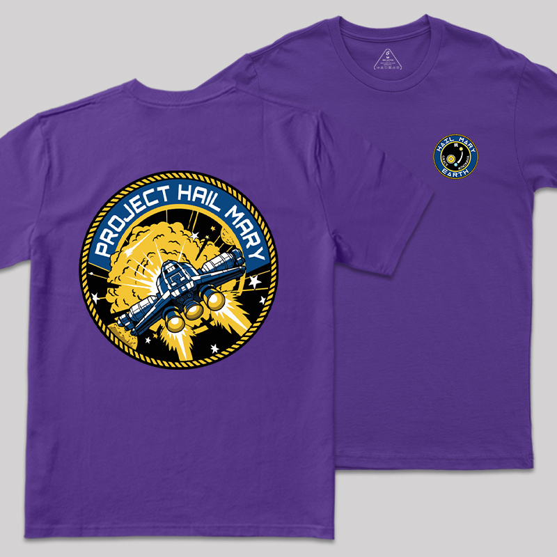 HM-01 Mission Badge Front and Back Printed T-Shirt