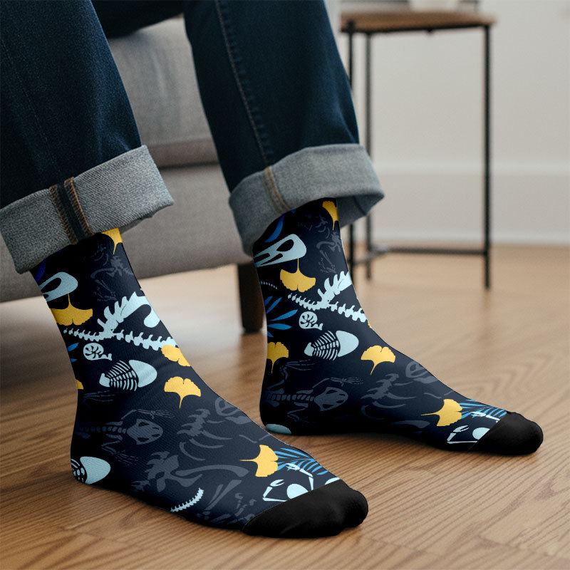 Paleontological Fossils Men's Socks