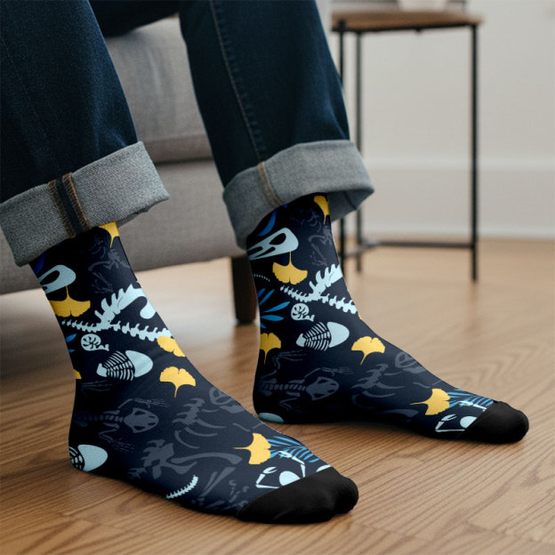 Paleontological Fossils Men's Socks