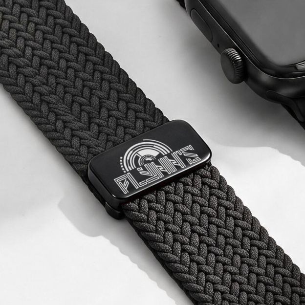 Flynn's Arcade Est 1982 Geek Braided Fabric Watchband