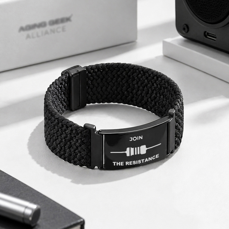 Join The Resistance Geek Braided Steel Bracelet