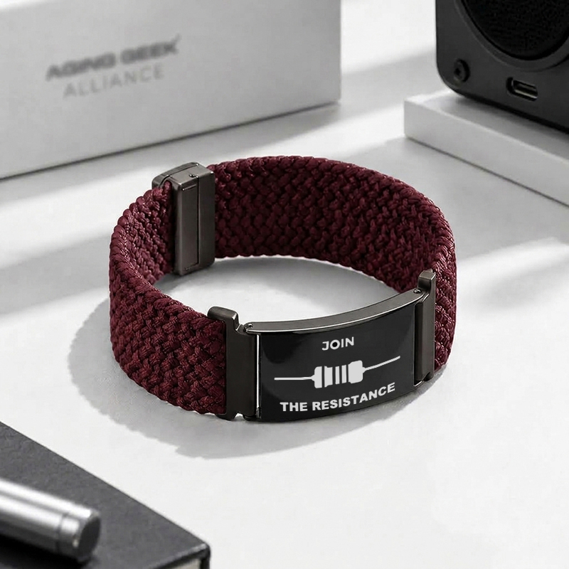 Join The Resistance Geek Braided Steel Bracelet