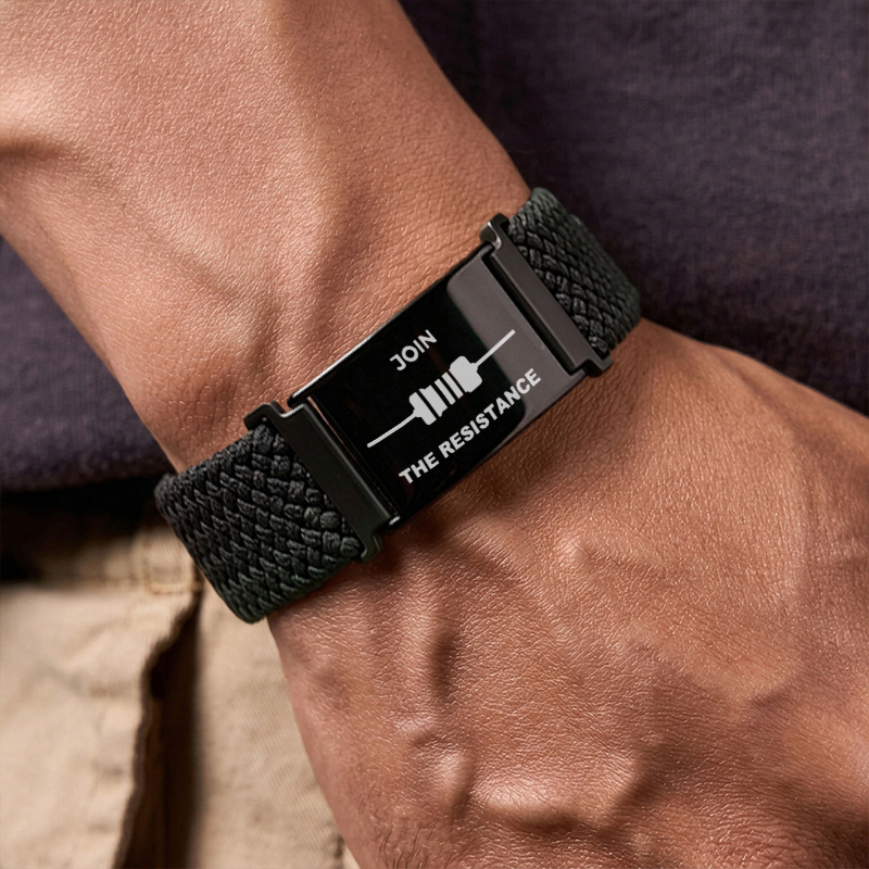 Join The Resistance Geek Braided Steel Bracelet