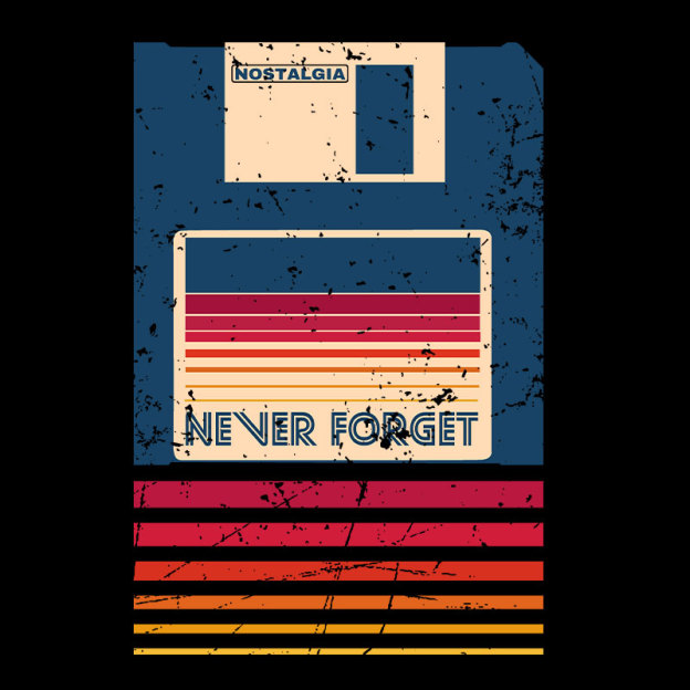 Never Forget Floppy Disk Geek T-Shirt