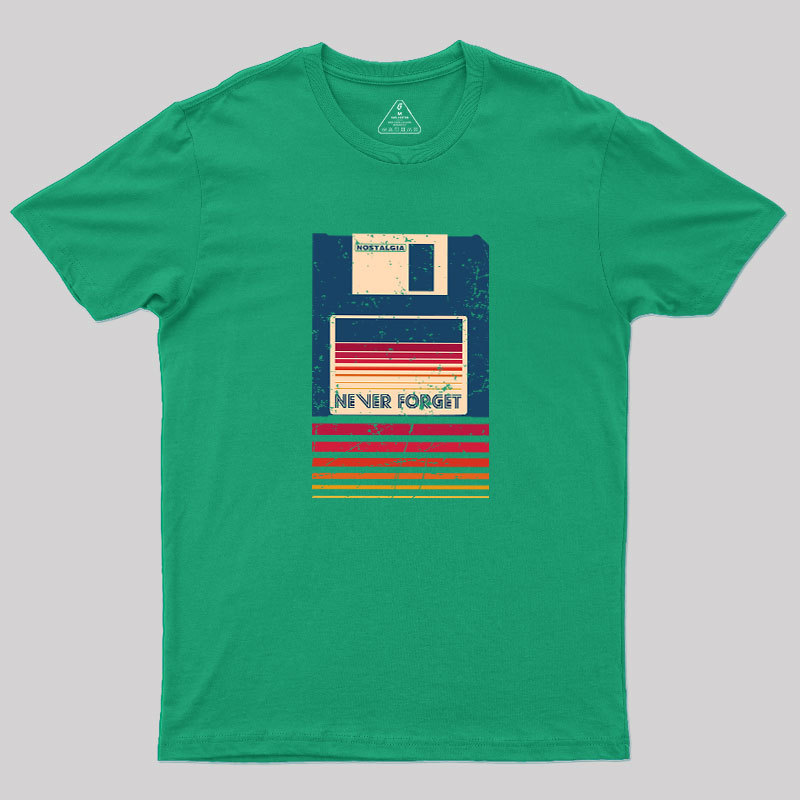 Never Forget Floppy Disk Geek T-Shirt