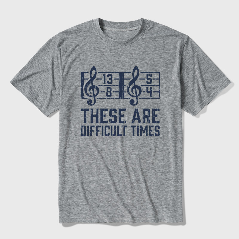 Music Difficult Times Ultra Soft Heather Tee