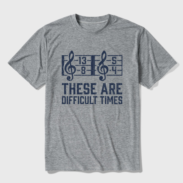 Music Difficult Times Ultra Soft Heather Tee