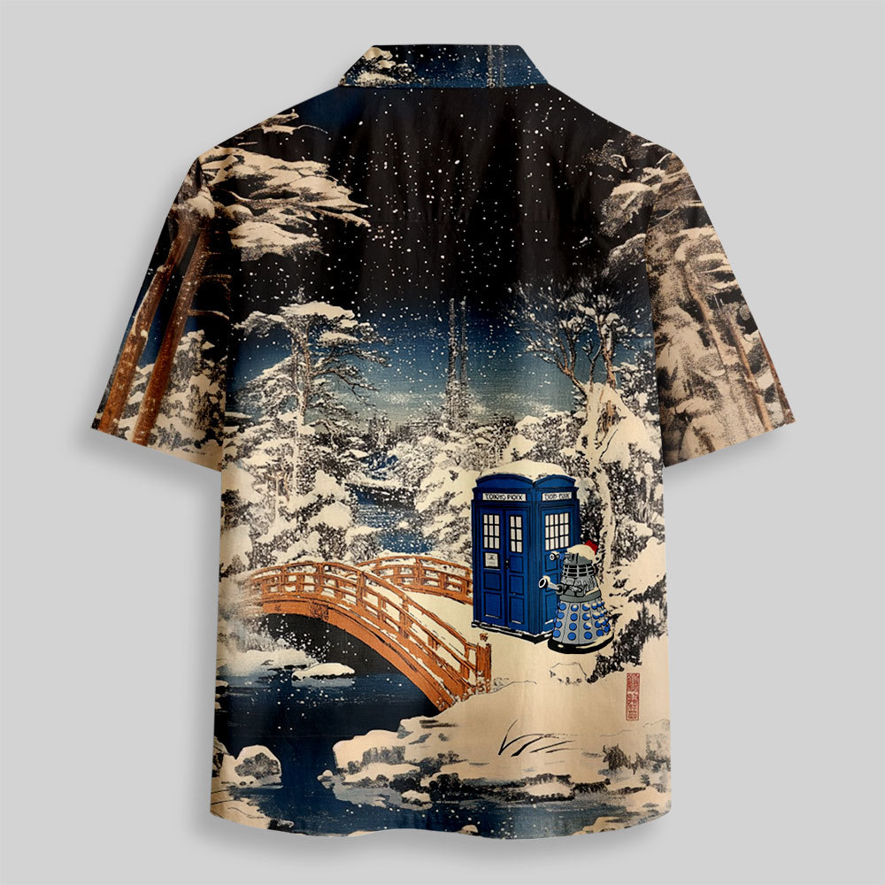 Ukiyoe Doctor Who Button Up Pocket Shirt