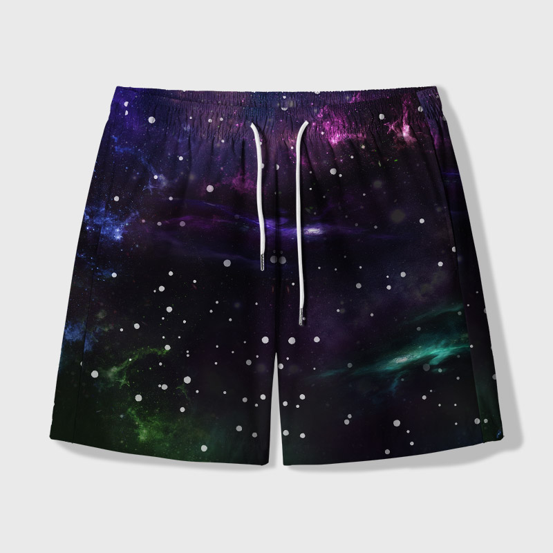 Beautiful Nebula Outer Space Geek Hawaiian Swim Trunks