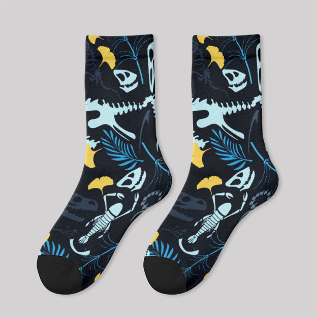 Paleontological Fossils Men's Socks