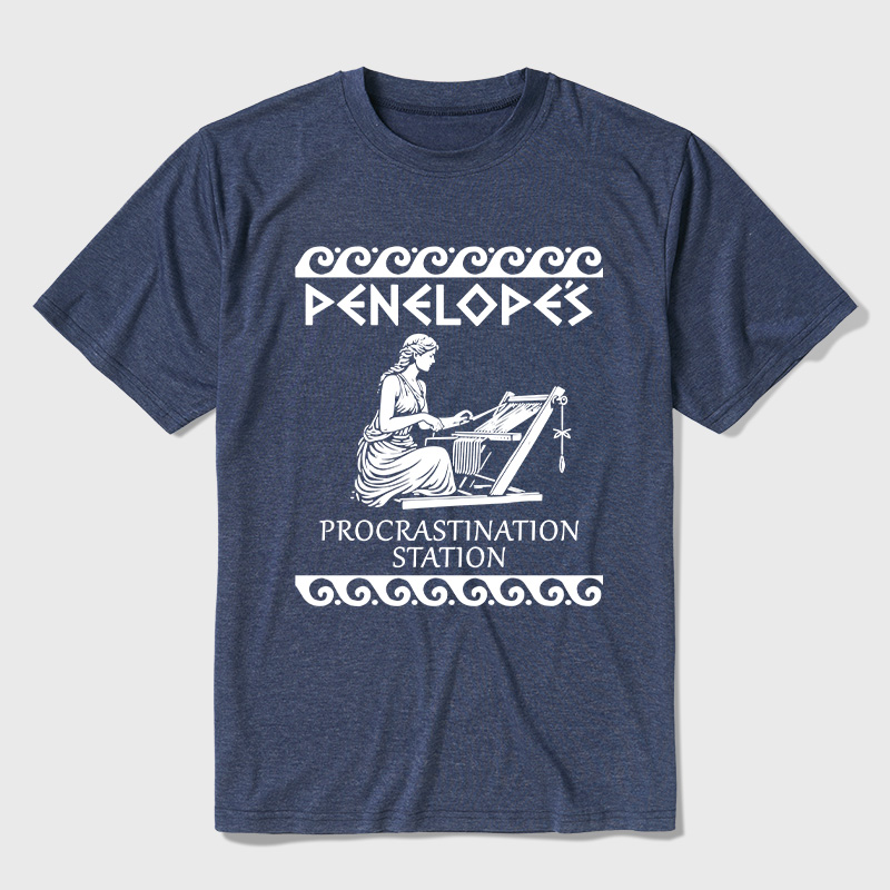 Penelope's Procrastination Station Ultra Soft Heather Tees