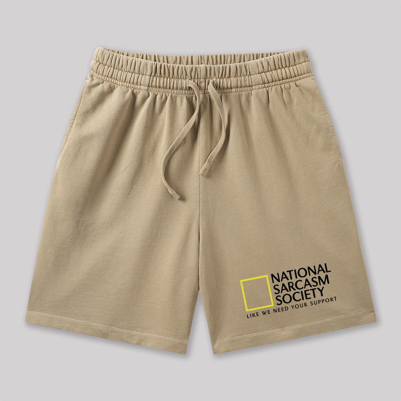 National Sarcasm Society Geeky Washed Shorts