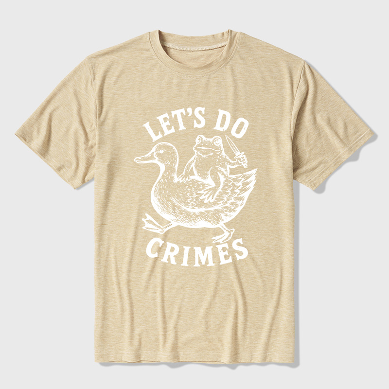 Let’s Do Crimes Ultra Soft Heather Tees