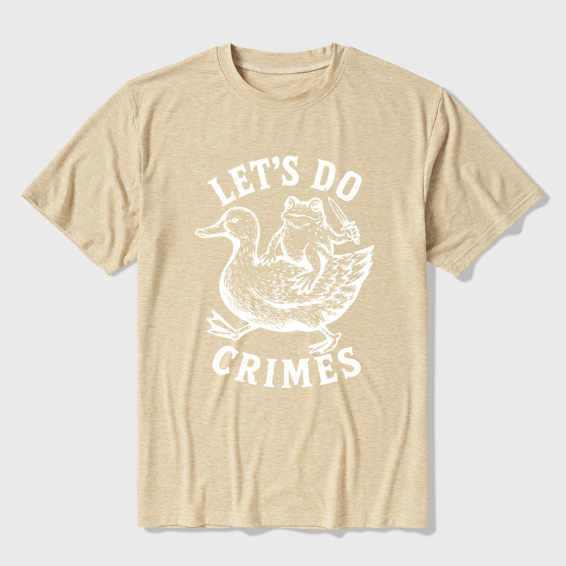Let’s Do Crimes Ultra Soft Heather Tees