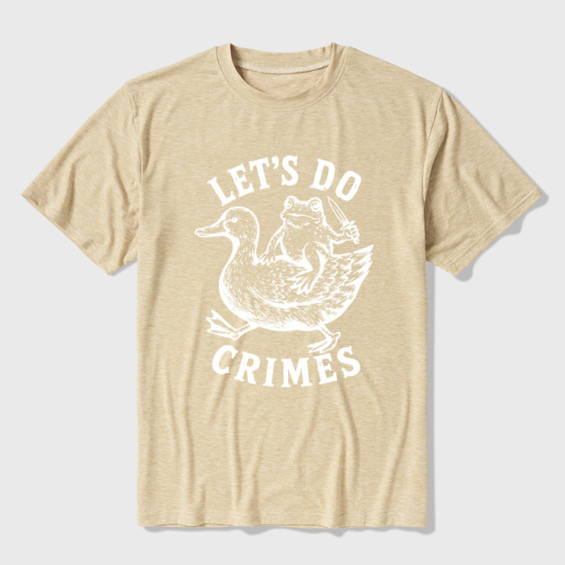 Let’s Do Crimes Ultra Soft Heather Tees