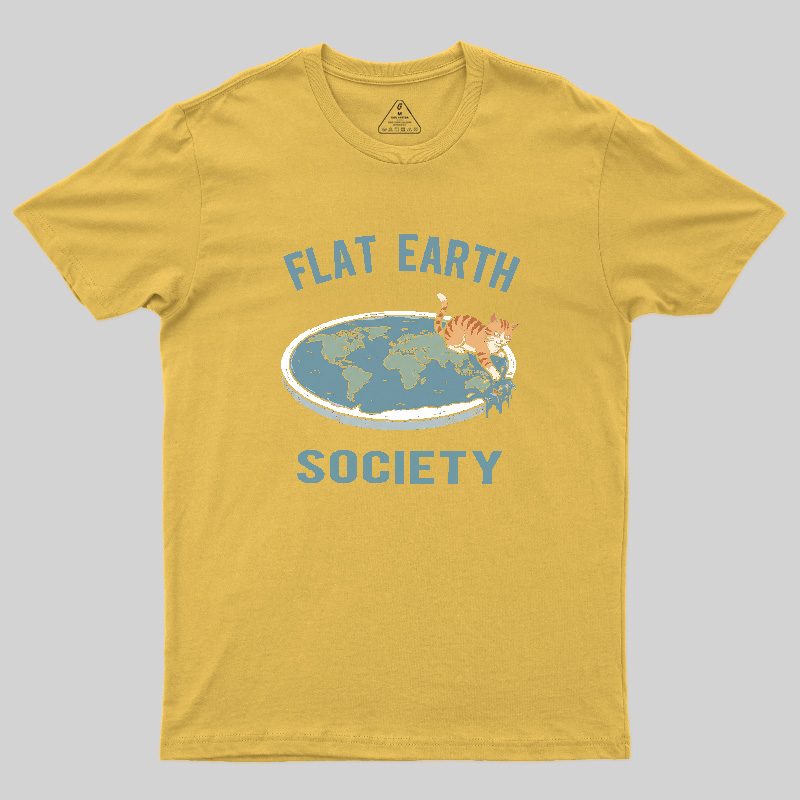 Cat Edge of the World Geek T-Shirt