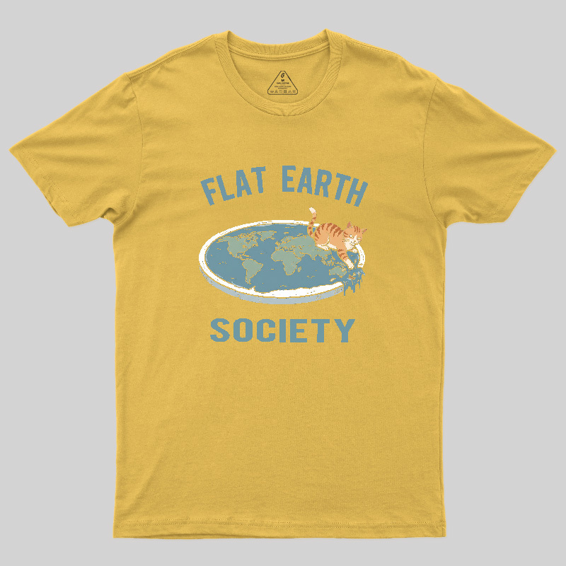 Cat Edge of the World Geek T-Shirt