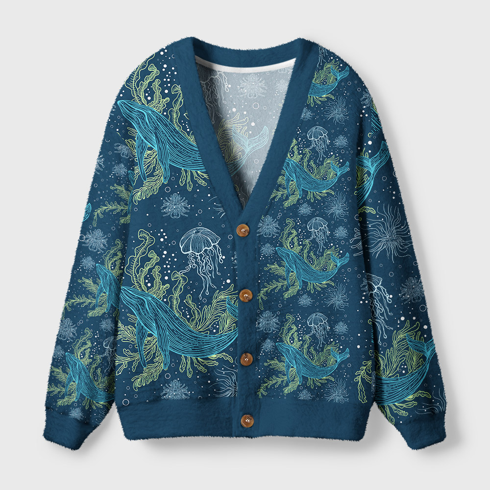 Fantastic Marine Life Geek Ugly Cardigan Sweaters