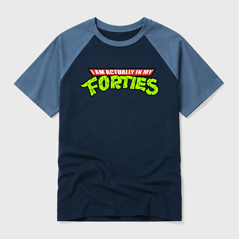 I Am Actually In My Forties Geek Retro Raglan T-Shirt