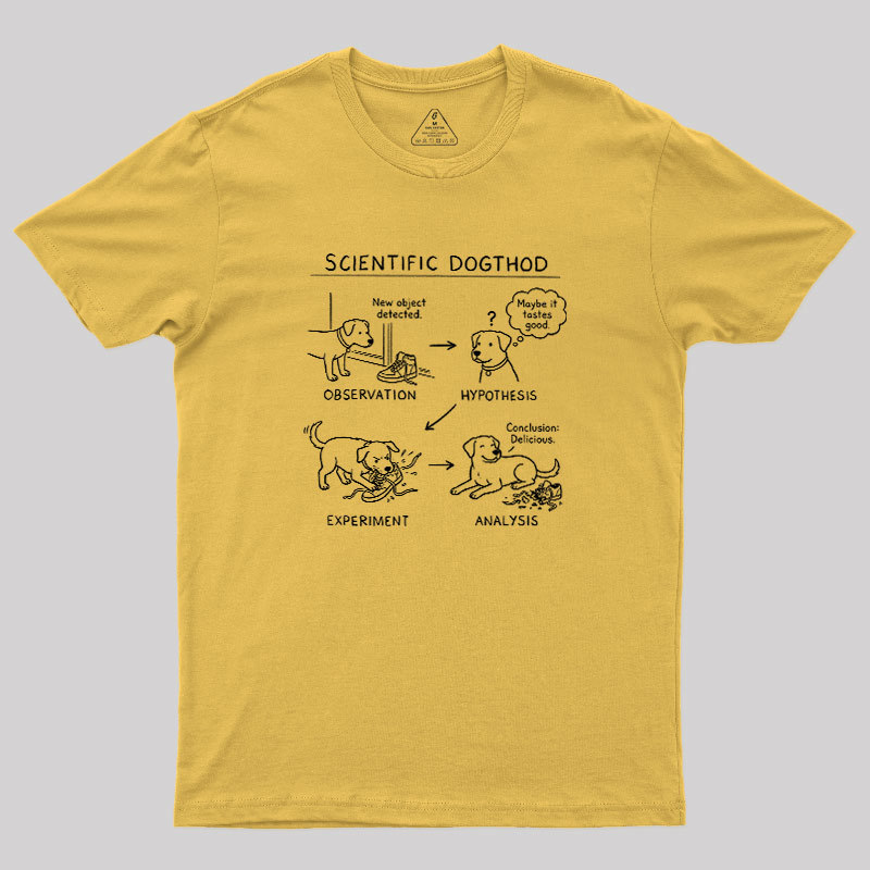 Scientific Dogthod Canine Research Method Geek T-Shirt