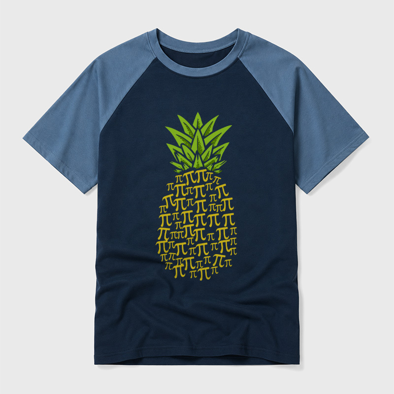Pi Pineapple Geek Retro Raglan T-Shirt