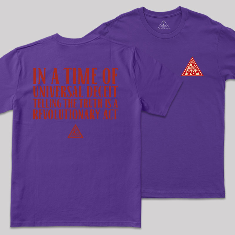 A Revolutionary Act Front and Back Printing Geek T-Shirt