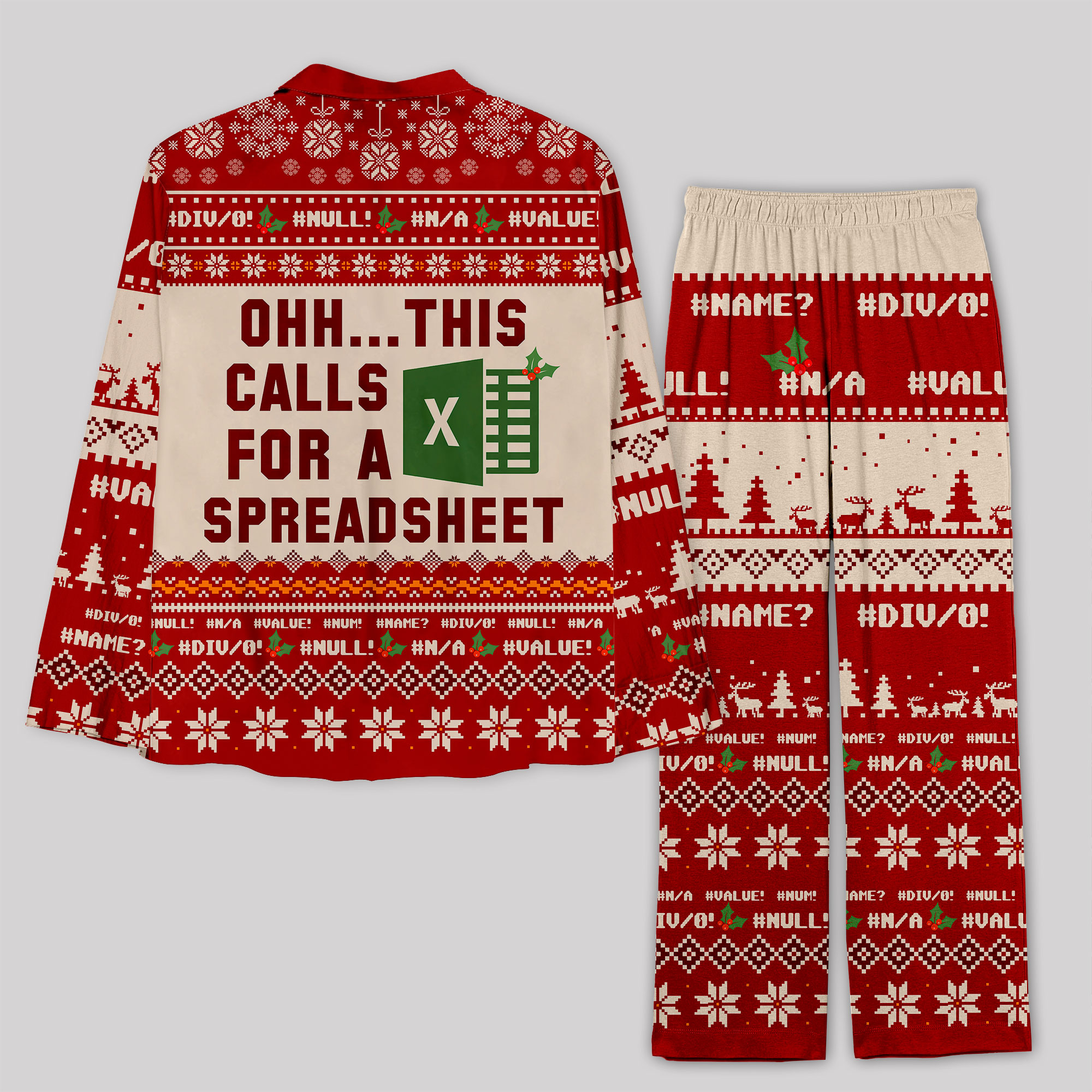 Ohh This Calls for a Spreadsheet Geek Pajama Sets