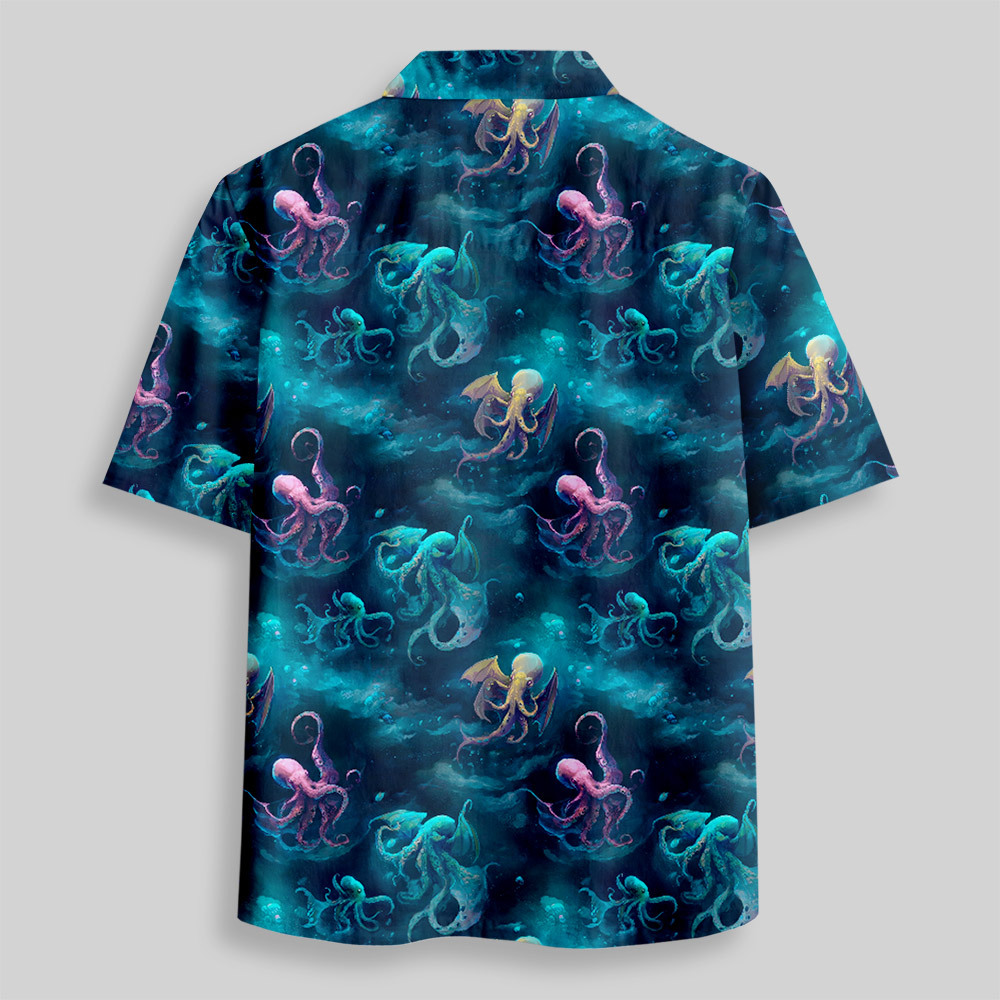 Uncharted Waters of Cthulhu Button Up Pocket Shirt