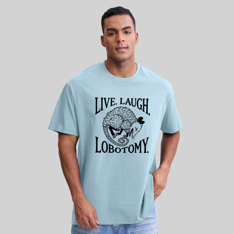 Live Laugh Lobotomy Opossum Vintage Geek T-Shirt