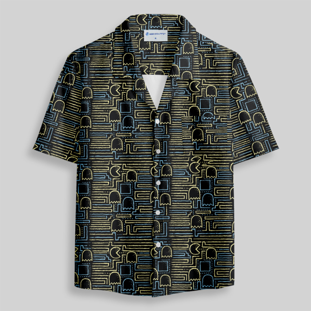 Dot Runner Button Up Pocket Shirt