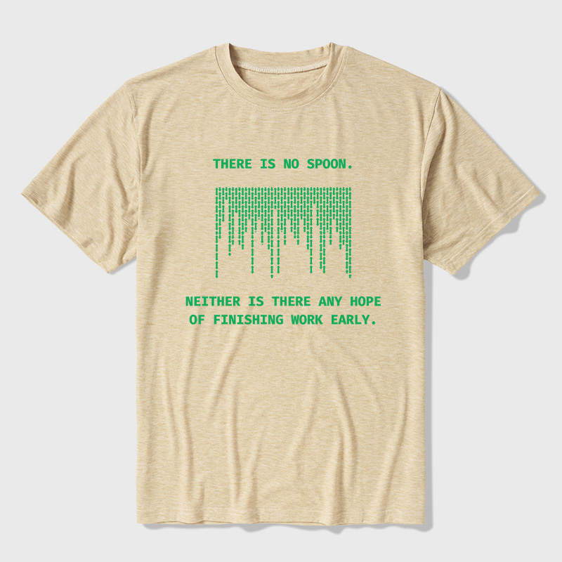 There Is No Spoon Sci-fi Ultra Soft Heather Tees