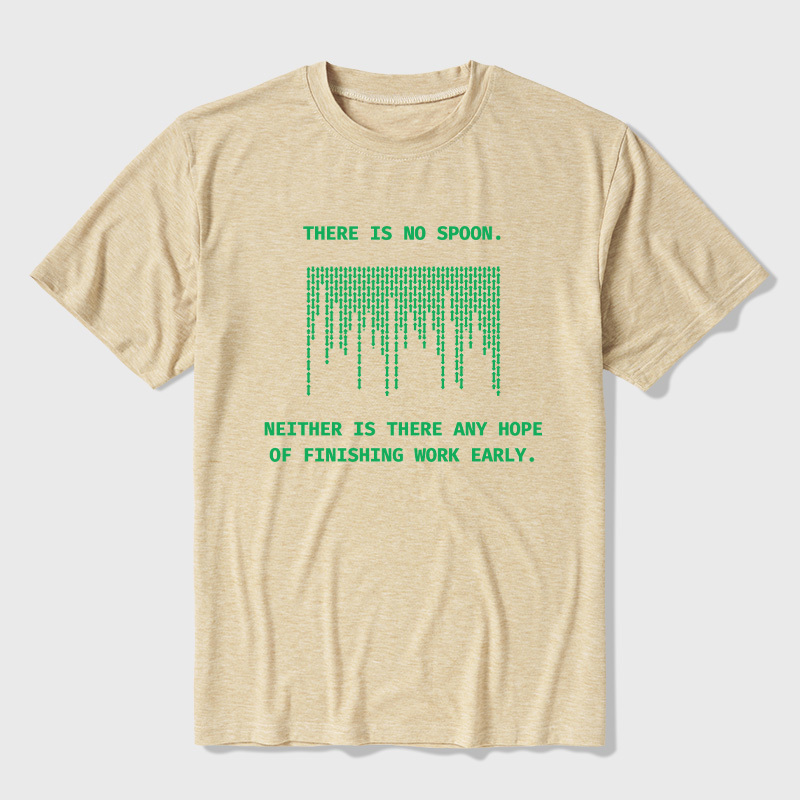There Is No Spoon Sci-fi Ultra Soft Heather Tees