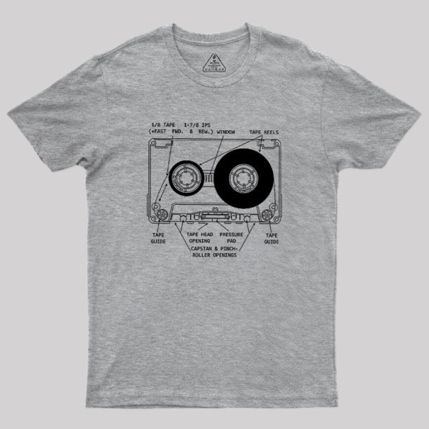 Anatomy of a Cassette Tape Geek T-Shirt