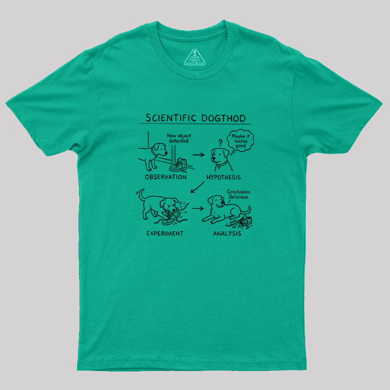 Scientific Dogthod Canine Research Method Geek T-Shirt