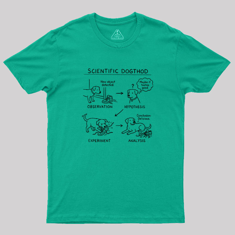 Scientific Dogthod Canine Research Method Geek T-Shirt