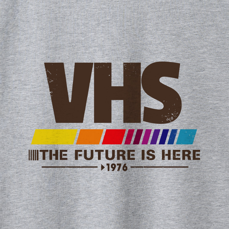 VHS The Future Is Here Geek Retro Raglan Long-Sleeve Tee