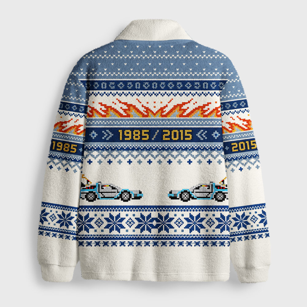 88mph Time Circuits Geek Shawl Collar Cardigan