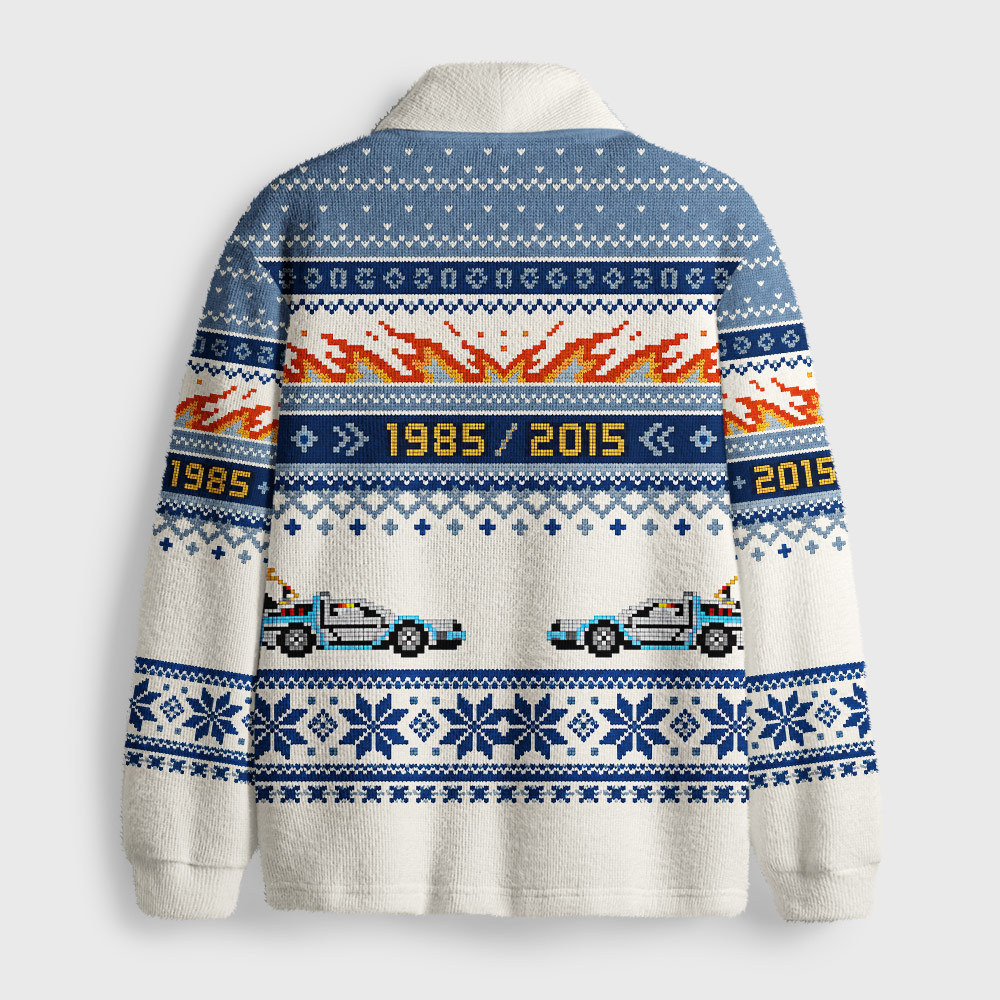 88mph Time Circuits Geek Shawl Collar Cardigan