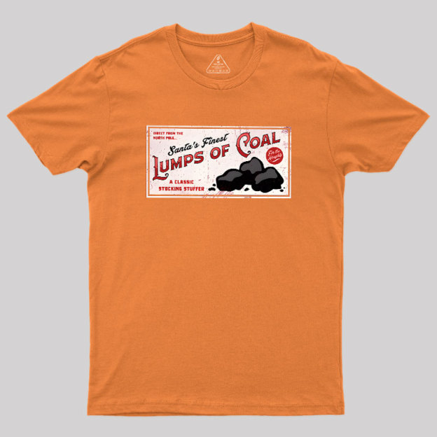 Santa's Coal Vintage Ad Geek T-Shirt