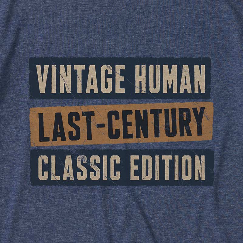 Retro Blueprint Ultra Soft Heather Tee