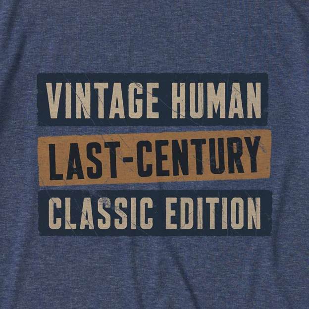 Retro Blueprint Ultra Soft Heather Tee