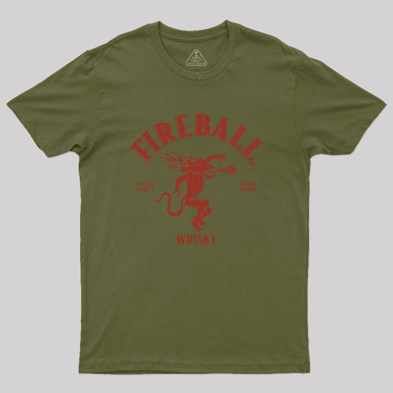 Fireball Wisky Since 1984 Red Geek T-Shirt