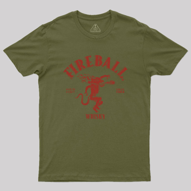 Fireball Wisky Since 1984 Red Geek T-Shirt