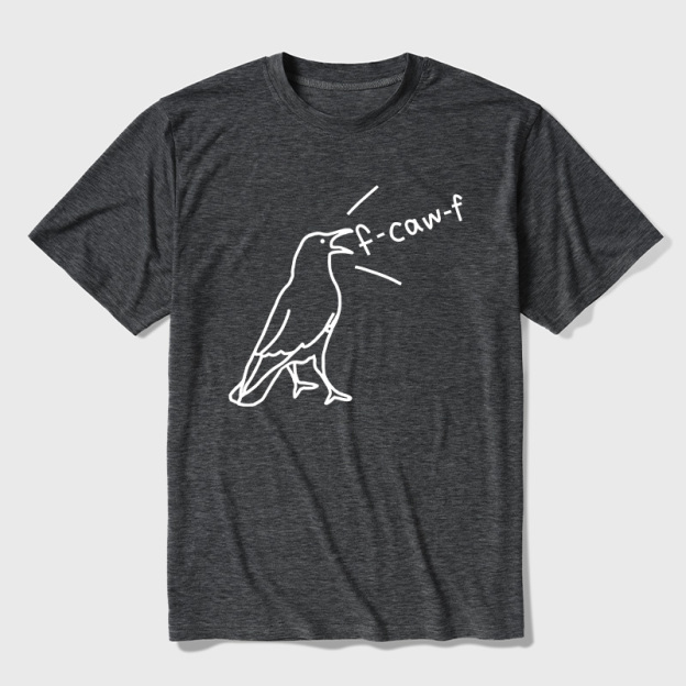 Funny Crow Sarcastic Bird Ultra Soft Heather Tees