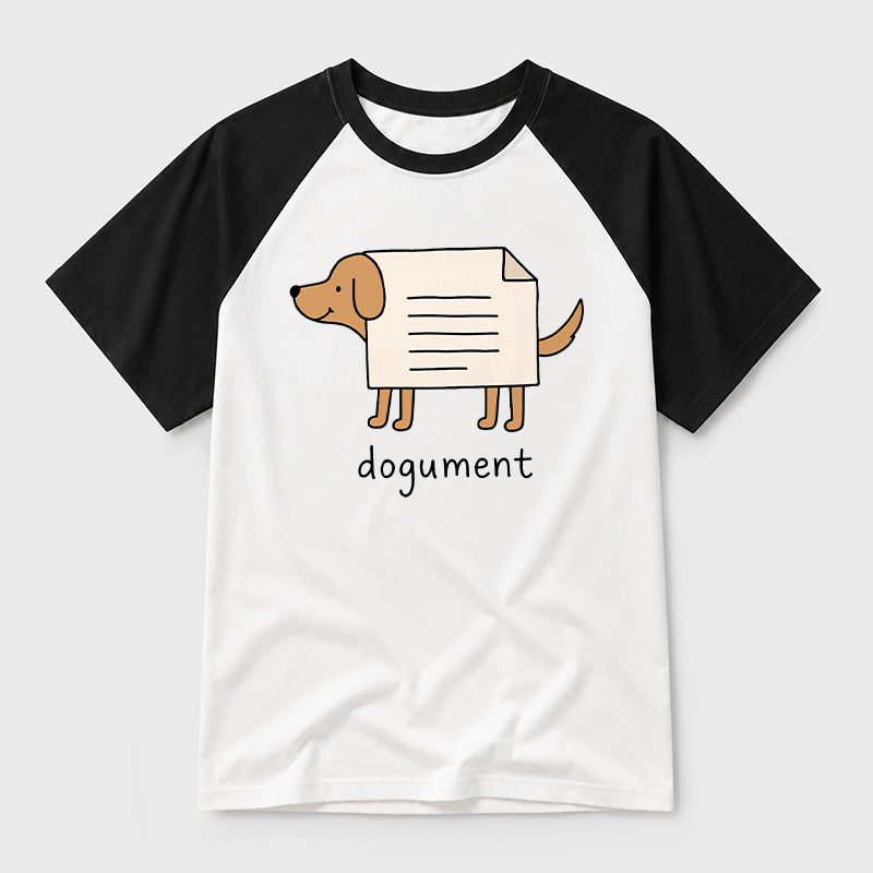 Dogument Geek Retro Raglan T-Shirt