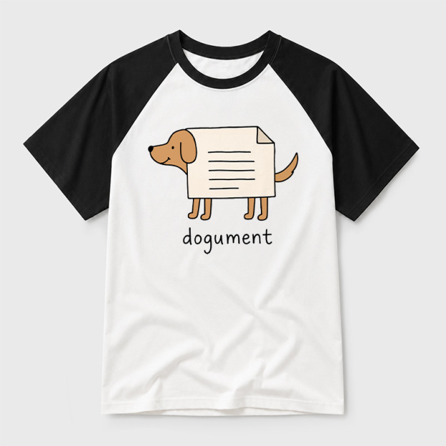 Dogument Geek Retro Raglan T-Shirt