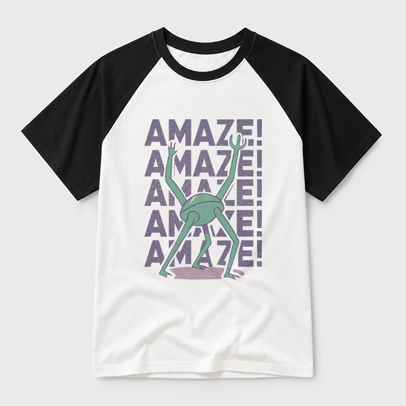 Rocky Amaze Geek Retro Raglan T-Shirt