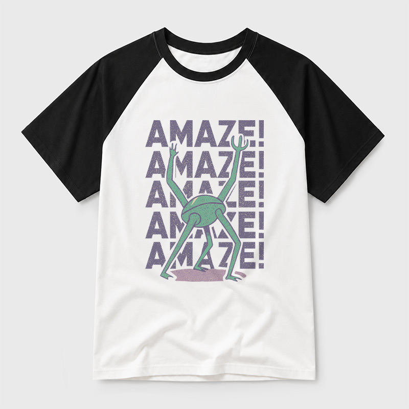 Rocky Amaze Geek Retro Raglan T-Shirt