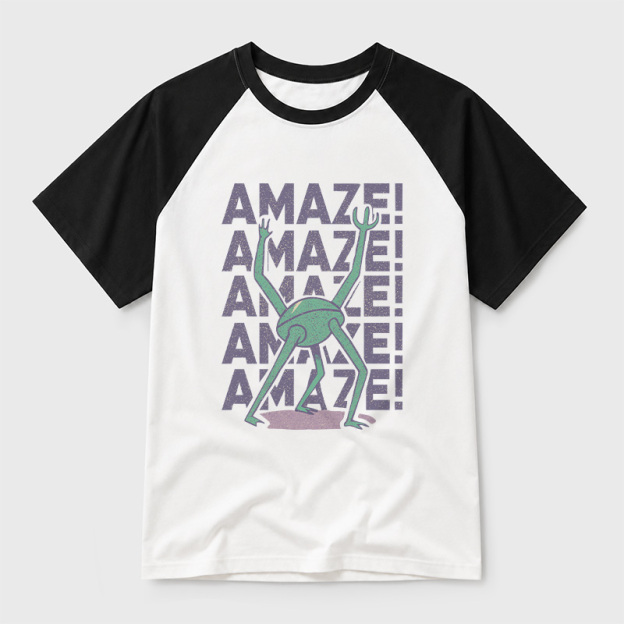 Rocky Amaze Geek Retro Raglan T-Shirt